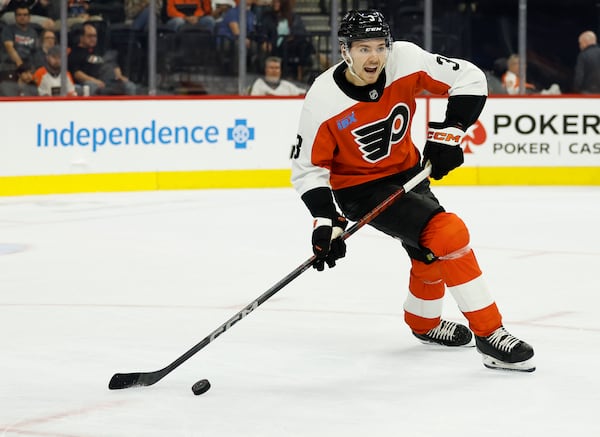 Defenseman Helge Grans played his first game for the Flyers on Monday night. 