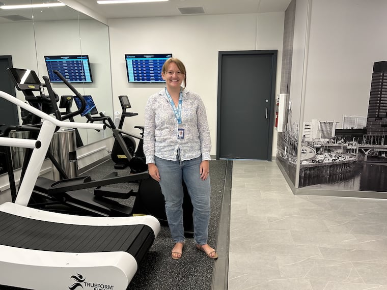 Cynthia Sandall, cofounder of Roam Fitness, a gym start-up company, just opened its newest location at PHL in Terminal F. 