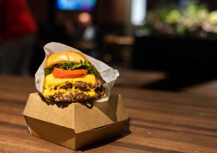 A cheeseburger from Shake Shack at Citizens Bank Park.