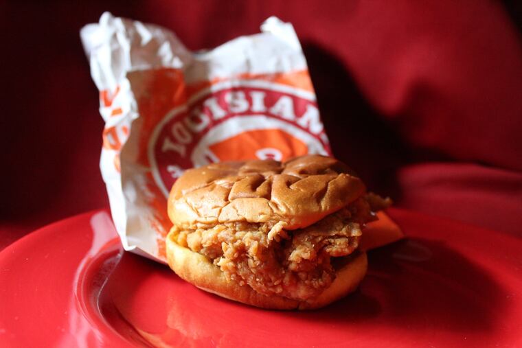 Popeyes Louisiana Chicken's famous chicken sandwich.