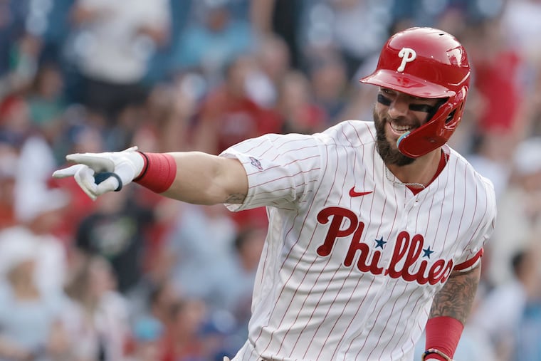 Rookie Weston Wilson hit a home run during his first at-bat for the Phillies in August. 