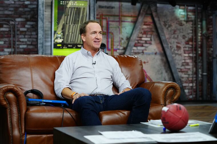 Peyton Manning and his brother Eli will be doing their "Monday Night Football" alternate telecast tonight. 