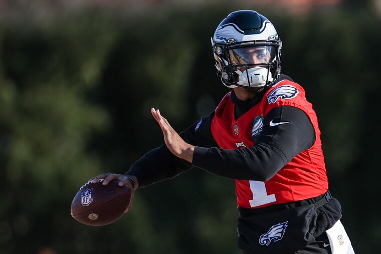 Jalen Hurts and the Eagles won't take the field until Monday, when they face the Giants on Christmas. 