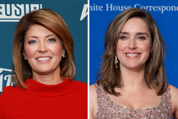 Vice presidential debate moderators Norah O'Donnell (left) and Margaret Brennan.