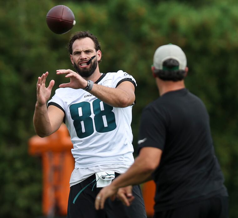 Tight end Dallas Goedert is entering his seventh season with the Eagles. 