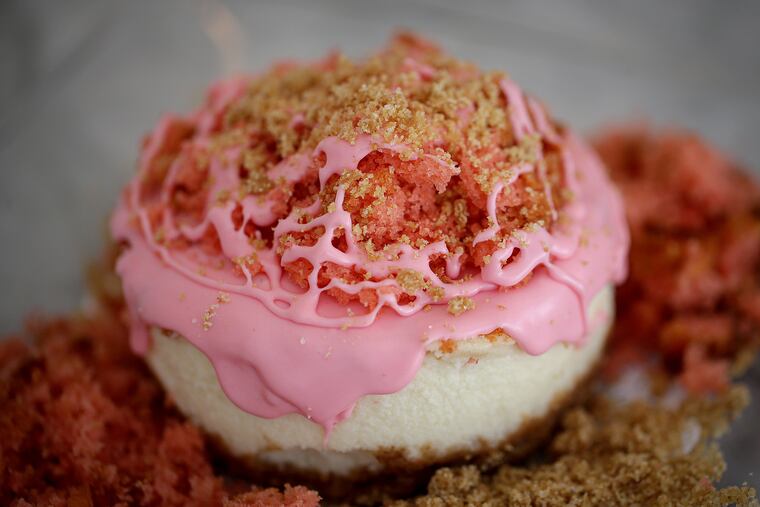 Strawberry cake cheesecake from the Cheesecake Lady, a cheesecake-dedicated bakery in Elkins Park, Pa., on July 12, 2020.