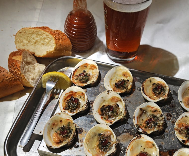 House-broiled clams at the Original Clam Tavern.