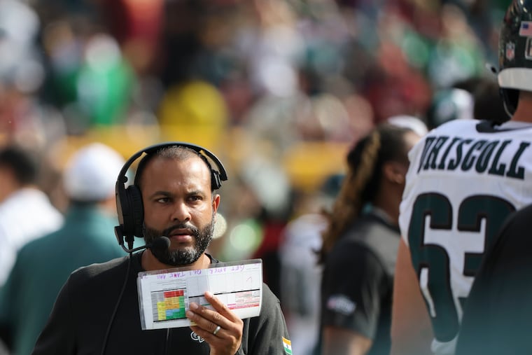 Eagles defensive coordinator Sean Desai won't be calling plays tonight. 