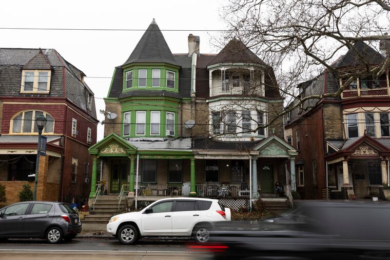 Homes in the Cedar Park neighborhood along Baltimore Avenue in Philadelphia, Pa. on Thursday, Jan. 25, 2024.