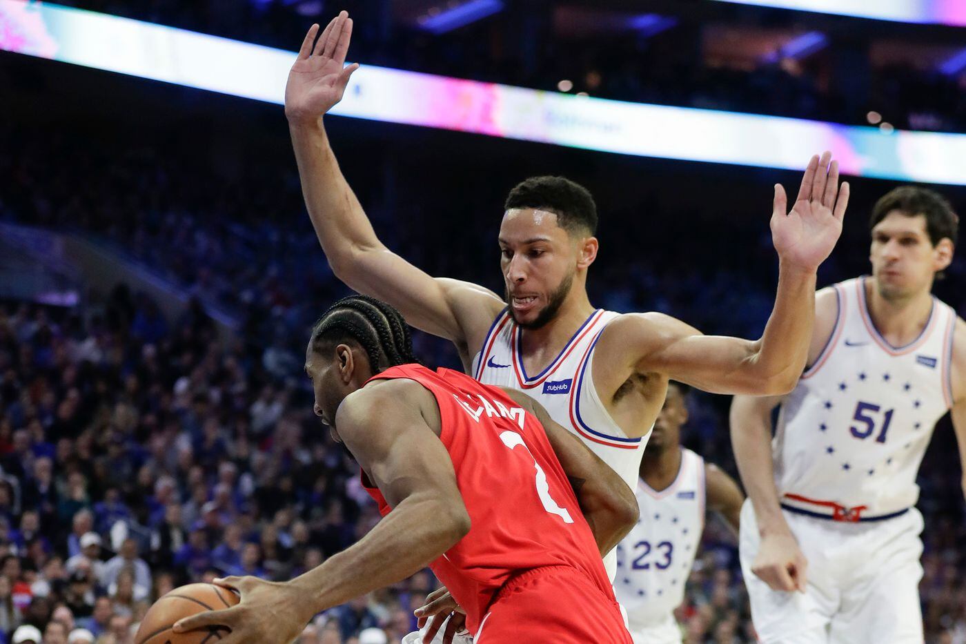 Defending Kawhi Leonard in playoff series set defensive tone for Sixers ...