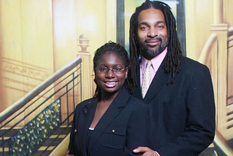 Joel Austin, CEO of Daddy University Inc., with his daughter, Jacinda Davis, then 15, at the inaugural dance in February 2008.