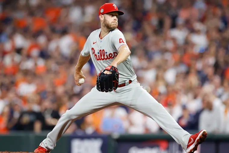 Phillies' Zack Wheeler reacts to World Series Game 6 pitching