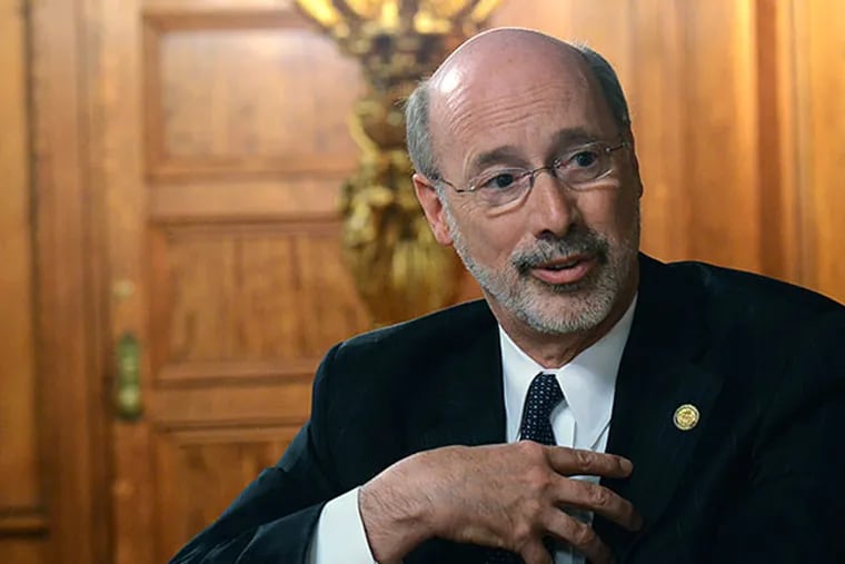 Gov. Wolf says his extraction fee would generate $1 billion per year, but natural-gas industry officials disagree. MARC LEVY / ASSOCIATED PRESS