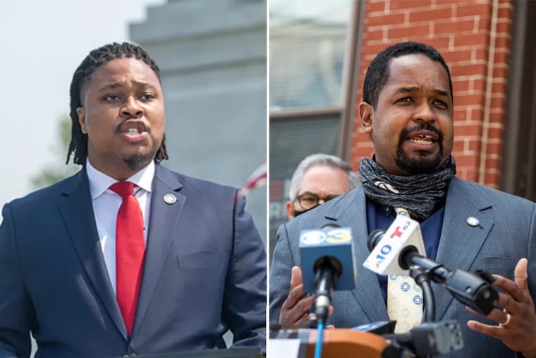State Rep. Malcolm Kenyatta, left, and Sen. Sharif Street are both interested in the U.S. Senate. But some insiders see Kenyatta as jumping ahead of Street with his campaign instead of waiting his turn, and a generational divide and a perceived lack of respect have stoked strained relations between them.