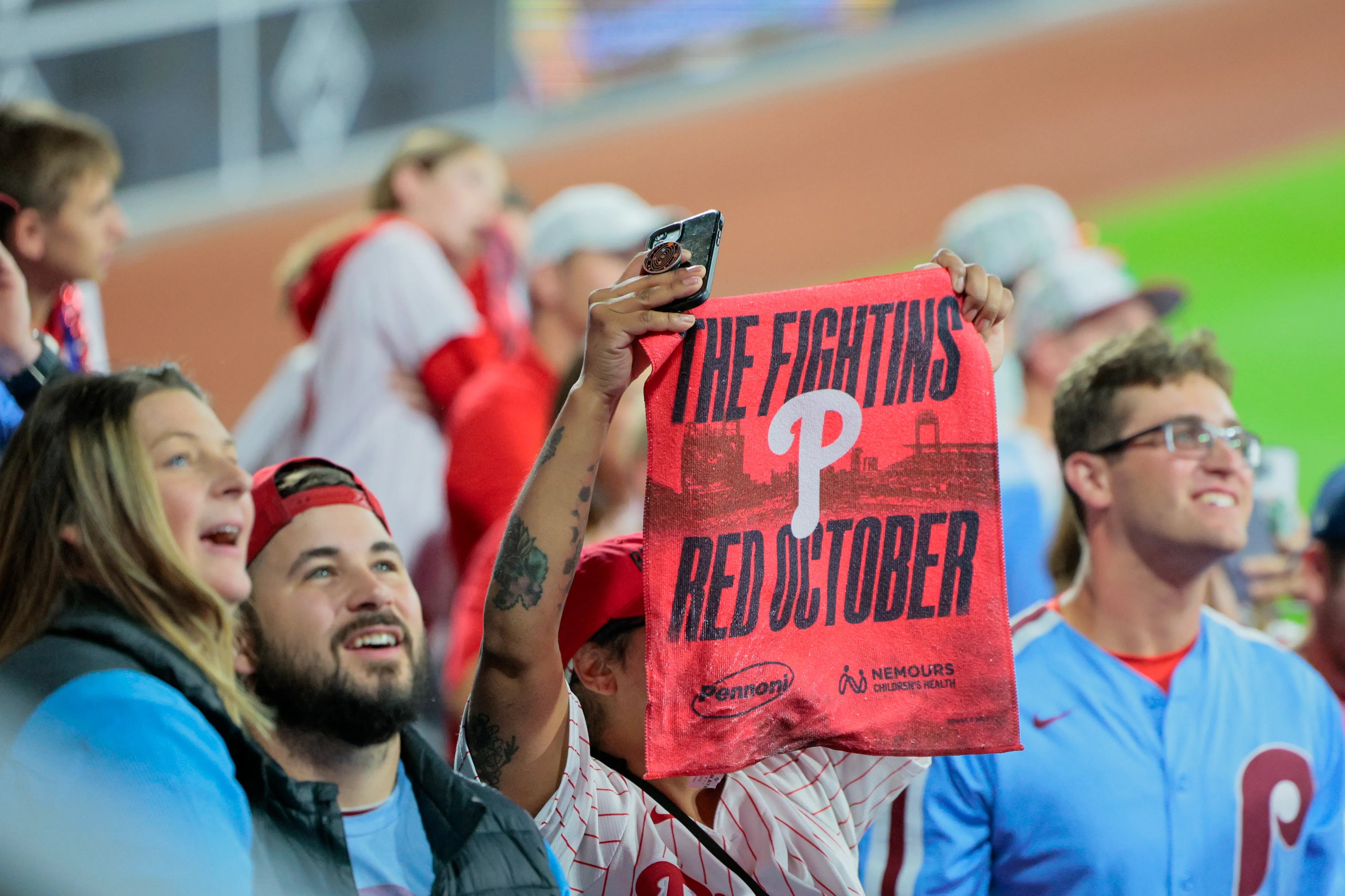 Funny Red October 2023 Nlcs Philadelphia Phillies Beat Atlanta Braves T- Shirt - Gearuptee
