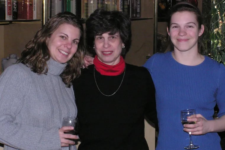 Ms. Singer (center) and her daughters, Laurel (left) and Karyn, were close and liked to spend time together.