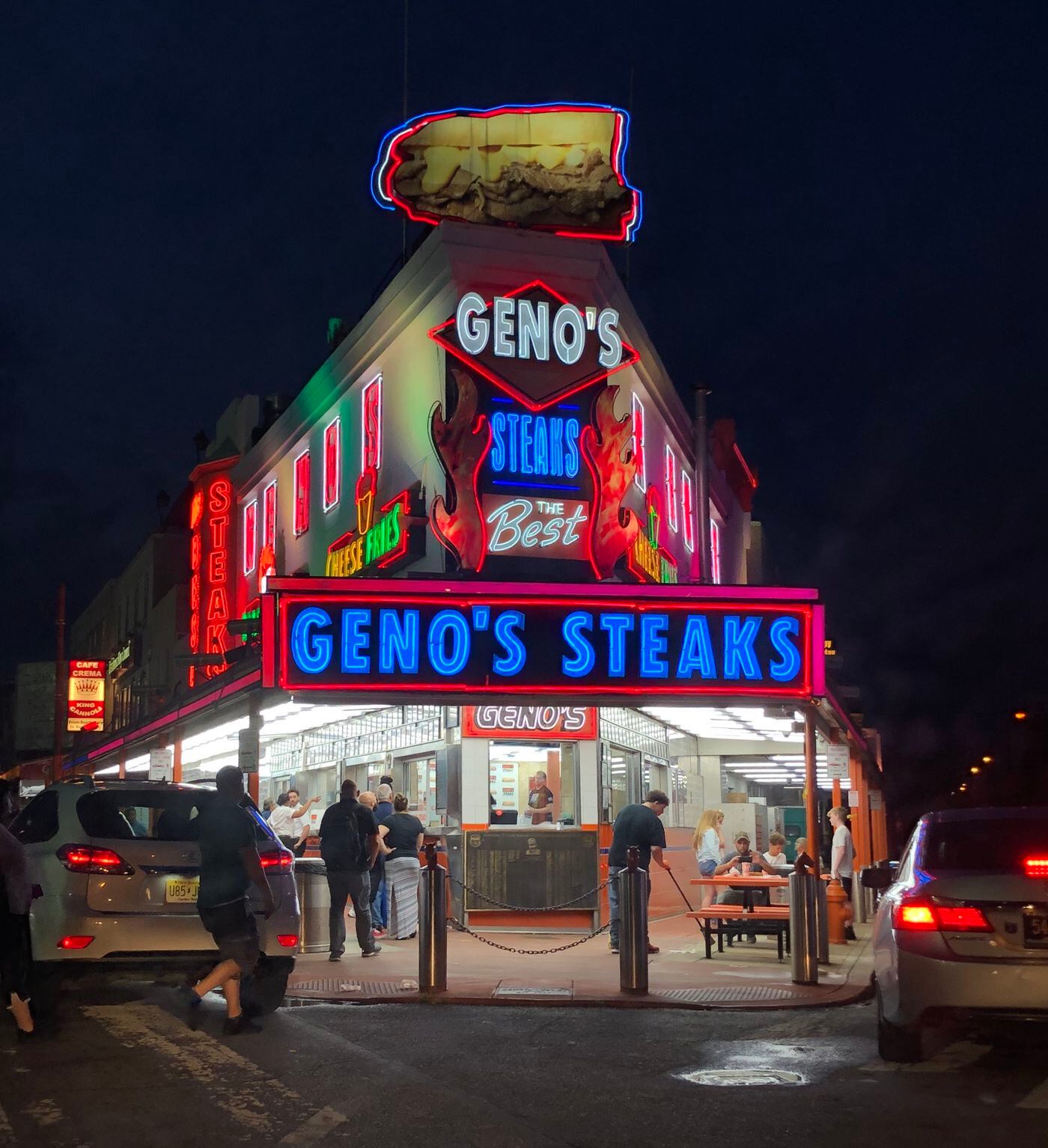 Geno's Steaks opened at Ninth and Passyunk in 1966.