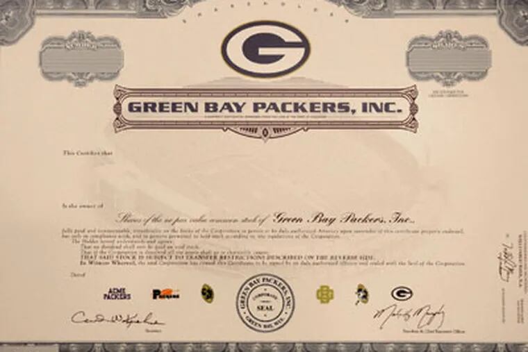 Green Bay Packers to sell stock shares in NFL team