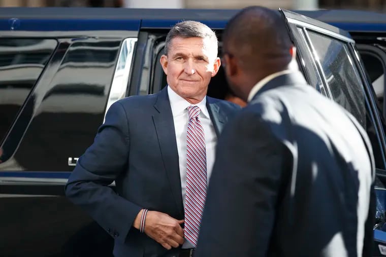 President Donald Trump's former National Security Advisor Michael Flynn arrives at federal court in Washington in December 2018.