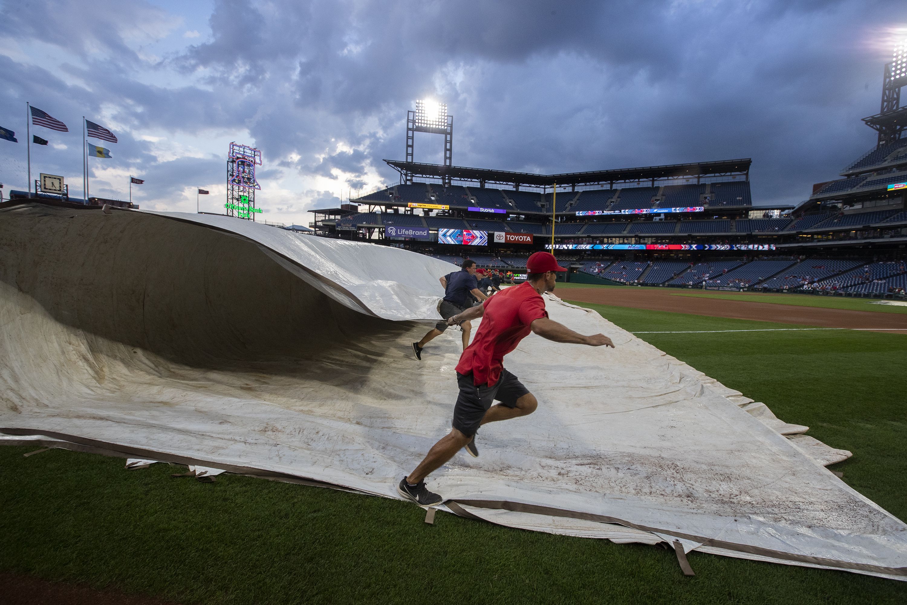 Blanton, Phillies beat rain, Indians, 12-3 – Delco Times