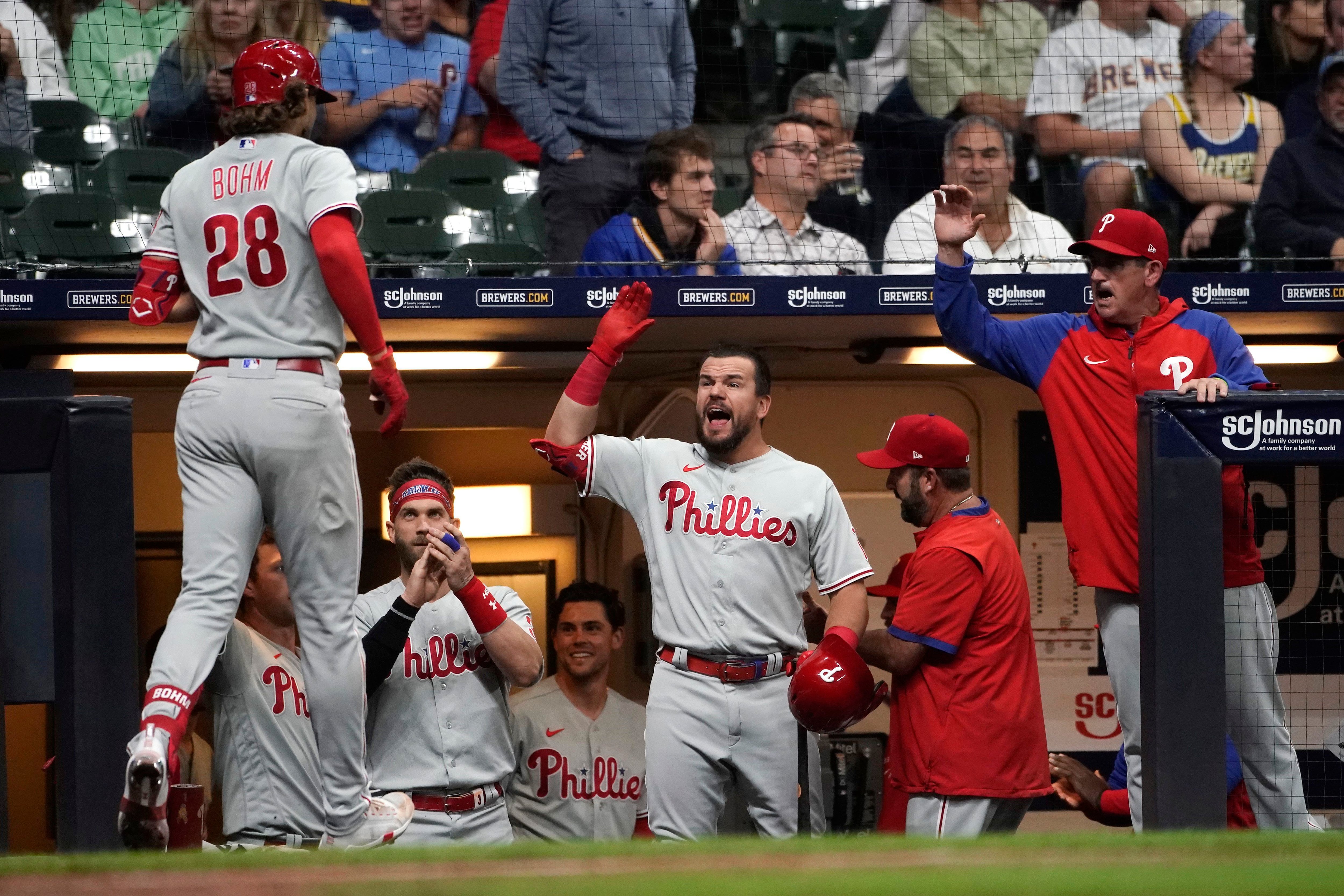 Matt Vierling tightens his hold on center field in Phillies' 6-5 victory  over Yankees