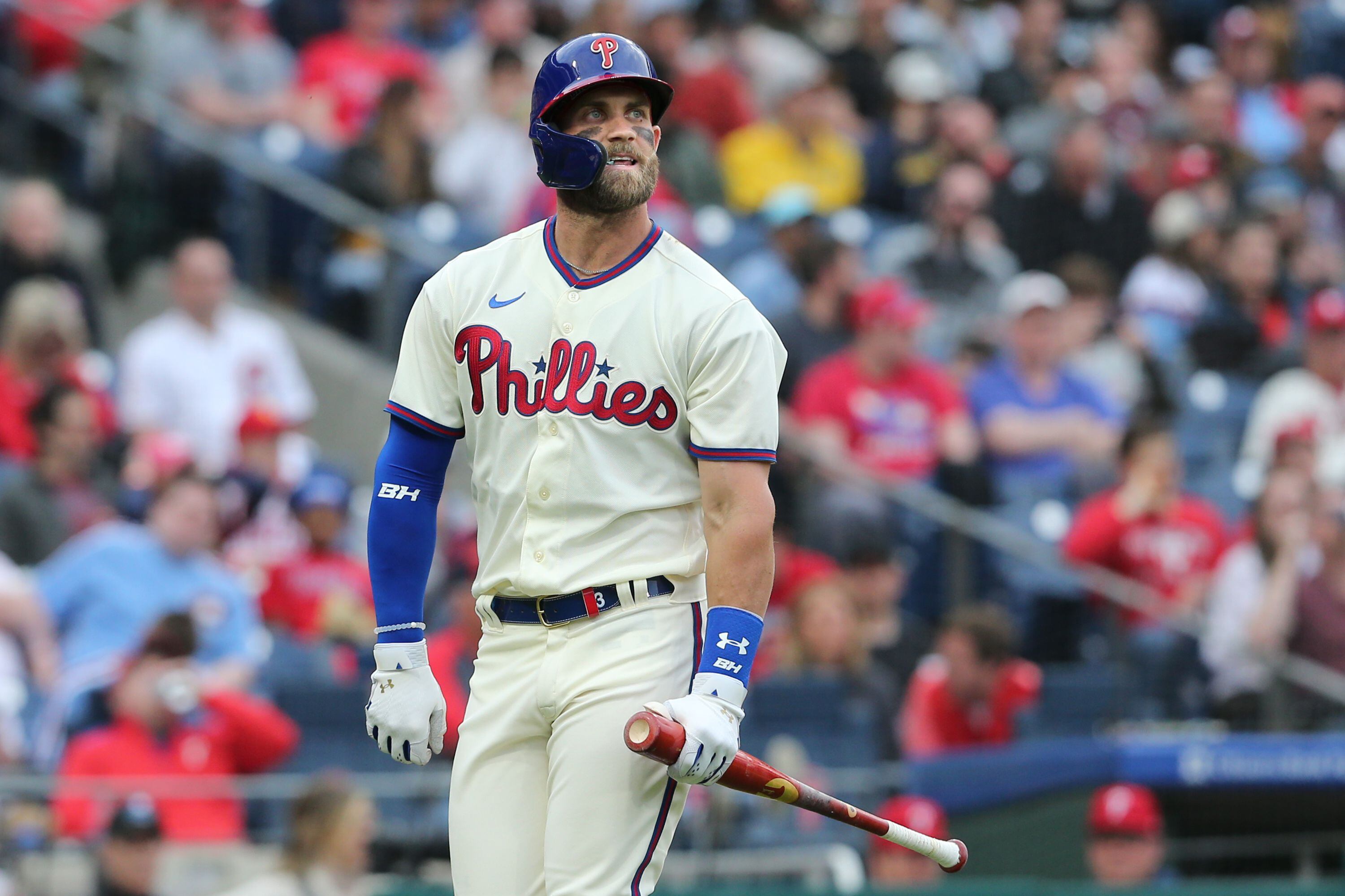 Bryce Harper relegated to DHing for Phillies because of elbow discomfort