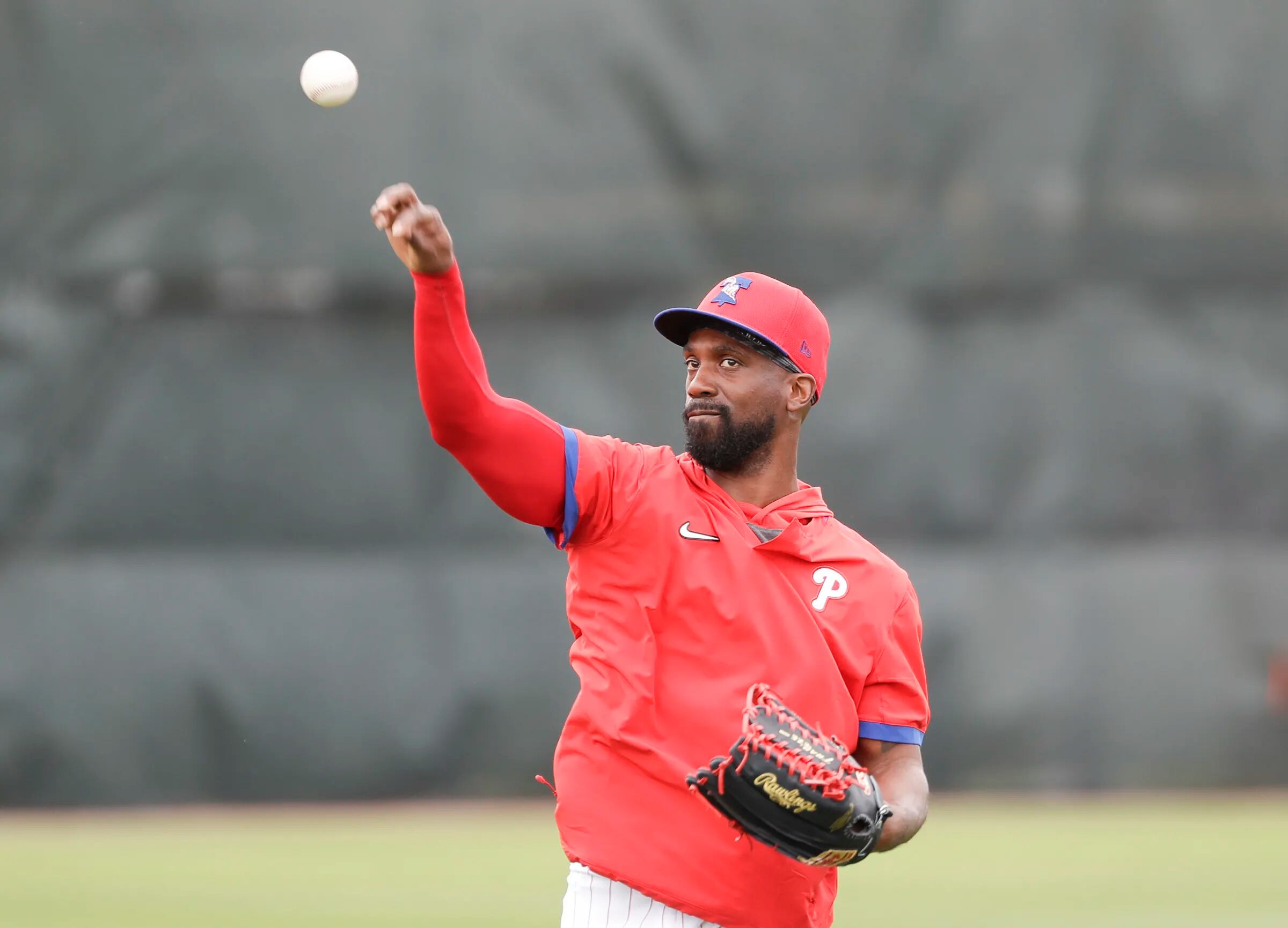 Phillies' pitcher shines as emergency outfielder, accomplishes