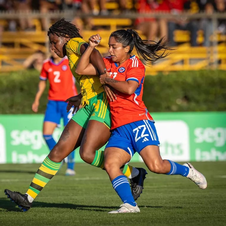 In addition to being a key piece of La Salle's women's soccer team, Ricshya Walker (left) is also a key player for the Jamaica women's national team.