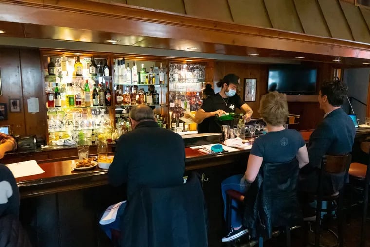 The bar at Letty's Tavern in Kennett Square. The bar itself is a holdover from Kennett Square Inn.