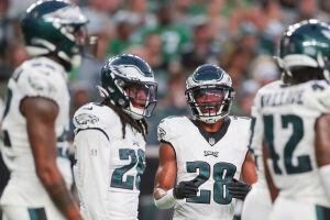 Philadelphia Eagles cornerback Josh Jobe (28) in action against