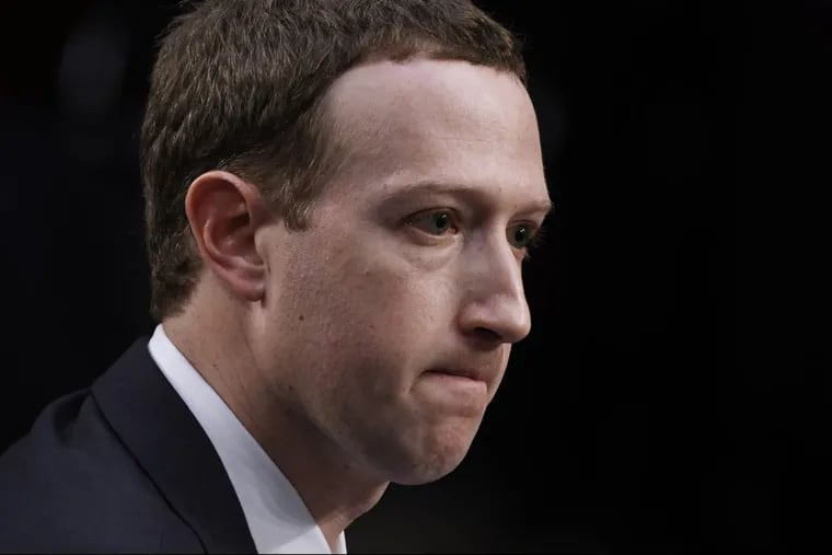 Facebook CEO Mark Zuckerberg testifies before the Senate judiciary and commerce committees on Capitol Hill over social media data breach, on April 10.