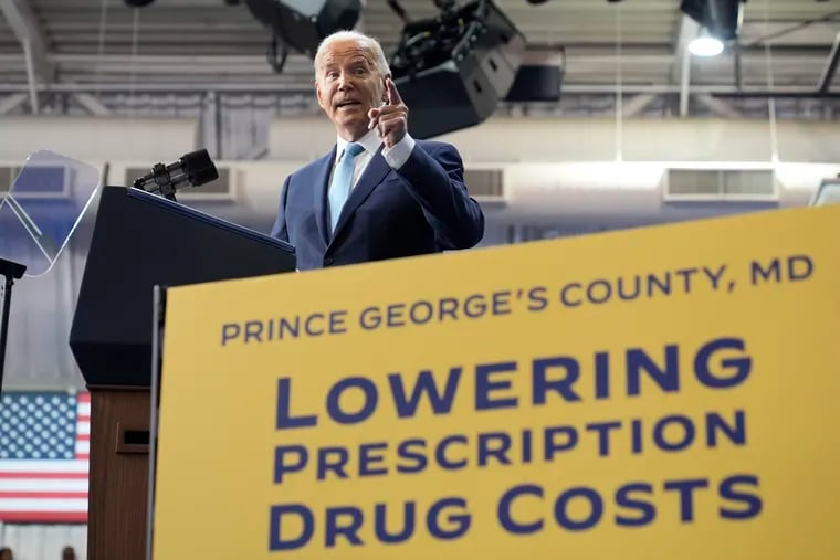 President Joe Biden speaks about the administration's efforts to lower prescription drug costs during an event at Prince George's Community College in Largo, Md., in August.