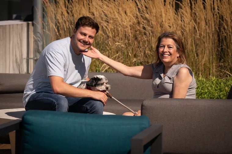 Neighbors Dylan Morganstein and Lisa DePaulo at their apartment complex in Philadelphia.