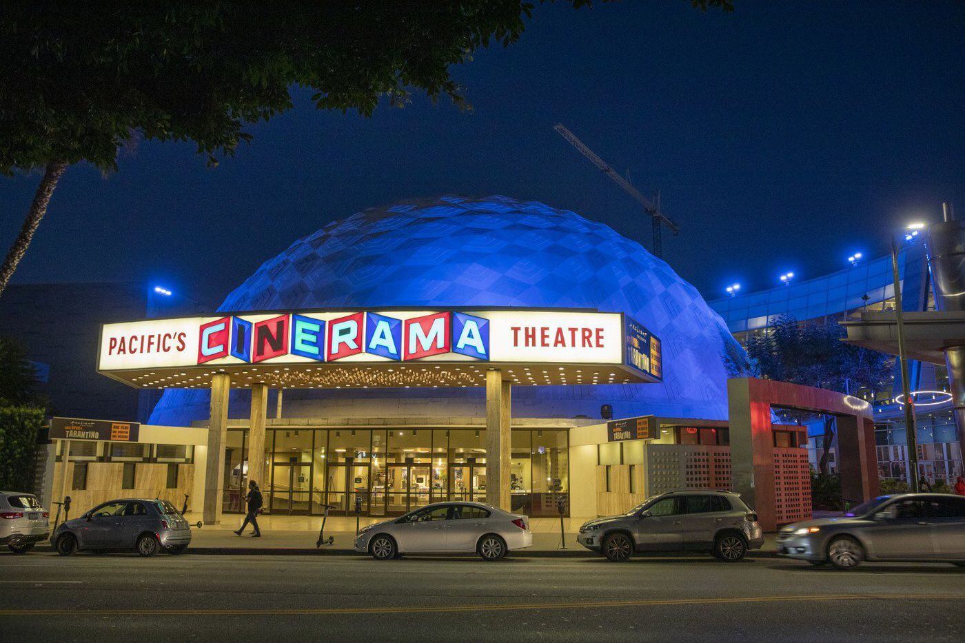 Exterior view of the ArcLight Hollywood and Cinerama Dome on Sunset Boulevard on July 15, 2019, in Los Angeles. (Allen J. Schaben/Los Angeles Times/TNS)