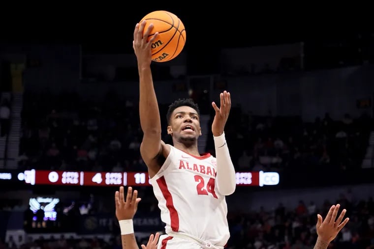 Alabama freshman Brandon Miller averaged 20.3 points in three SEC Tournament victories last week. Miller won tournament MVP to go with his regular season Player of the Year honor as he helped the Crimson Tide earn their first NCAA Tournament No. 1 seed in school history. (Photo by Andy Lyons/Getty Images)