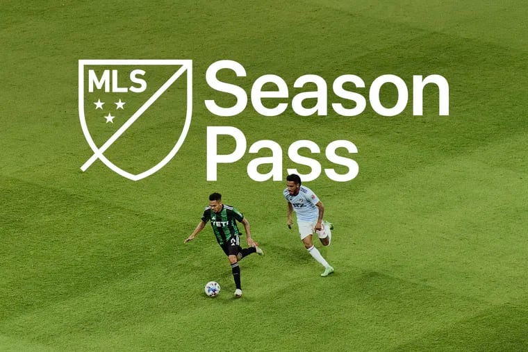 A promotional image for Major League Soccer's new streaming service on Apple TV+.