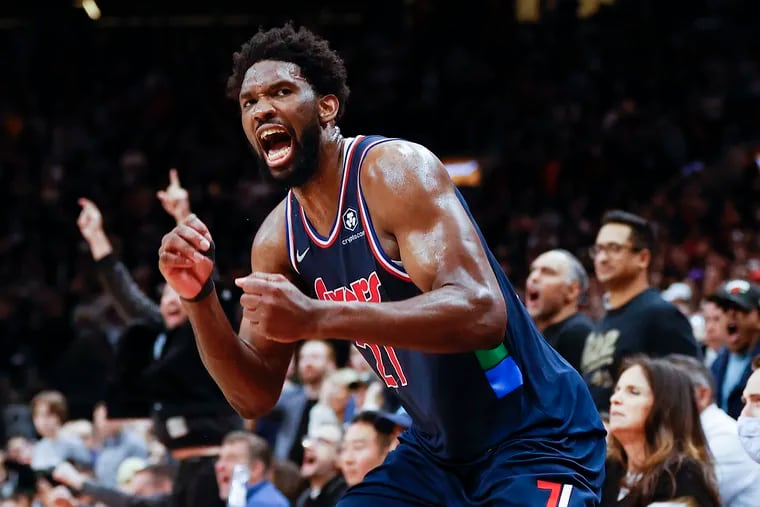 Yahoo Sports on X: JOEL MVP EMBIID 🔔 🔹 33.1 PTS 🔹 10.2 REB 🔹 4.2 AST  🔹 1.7 BLK 🔹 First center to win back-to-back scoring titles since 1974-76  Trust the Process.  / X