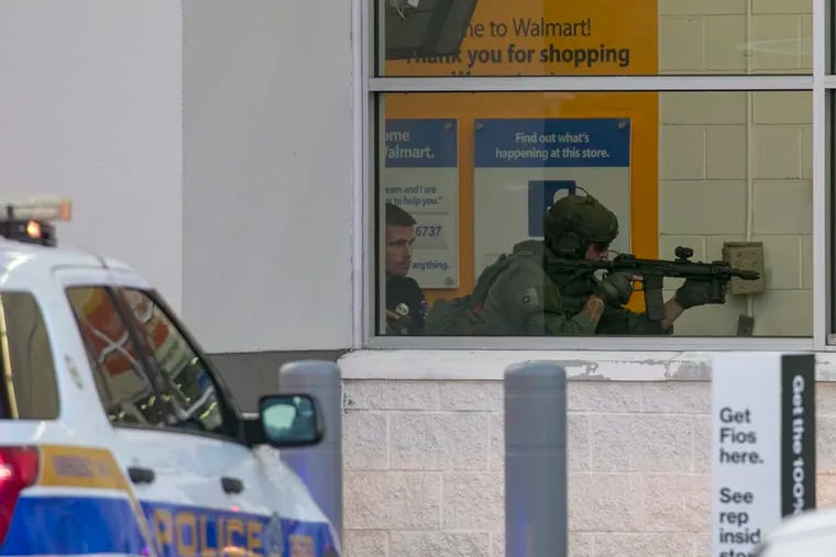 Police were called to the Walmart on Easton Road for a report of a shooter at the store.