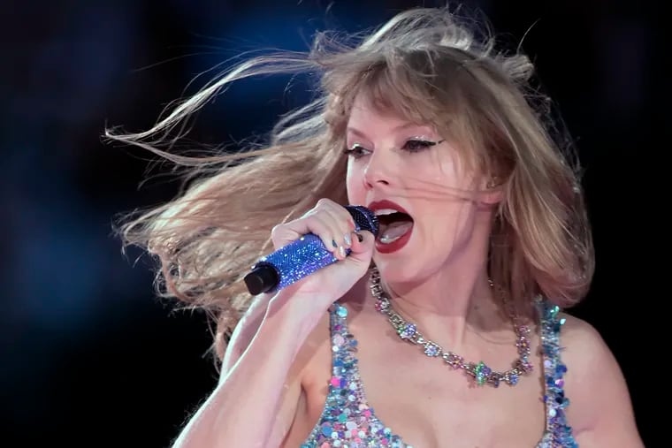 Taylor Swift performs during the first of three Eras Tour performances at Lincoln Financial Field in Philadelphia on Friday, May 12, 2023.