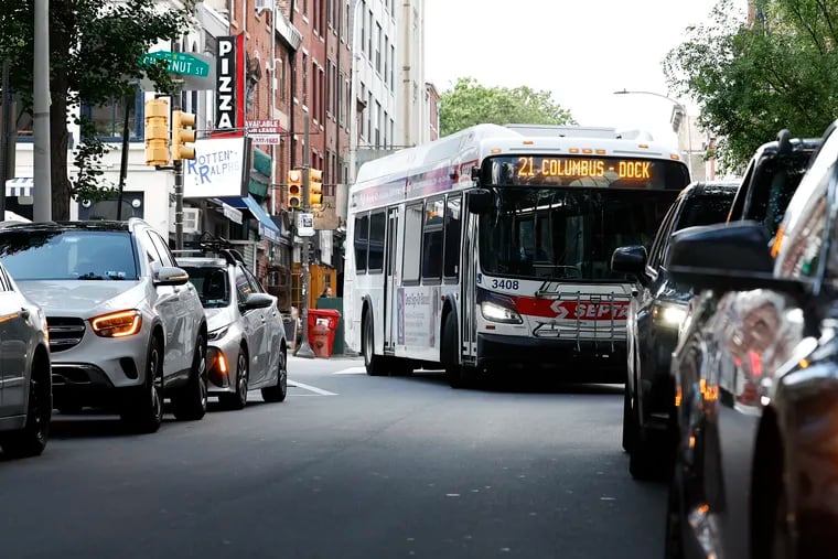 SEPTA transit bus operators have to make challenging turns onto South Second Street from Chestnut Street, the Old City District noted in its letter about possible impacts of a Greyhound station there.