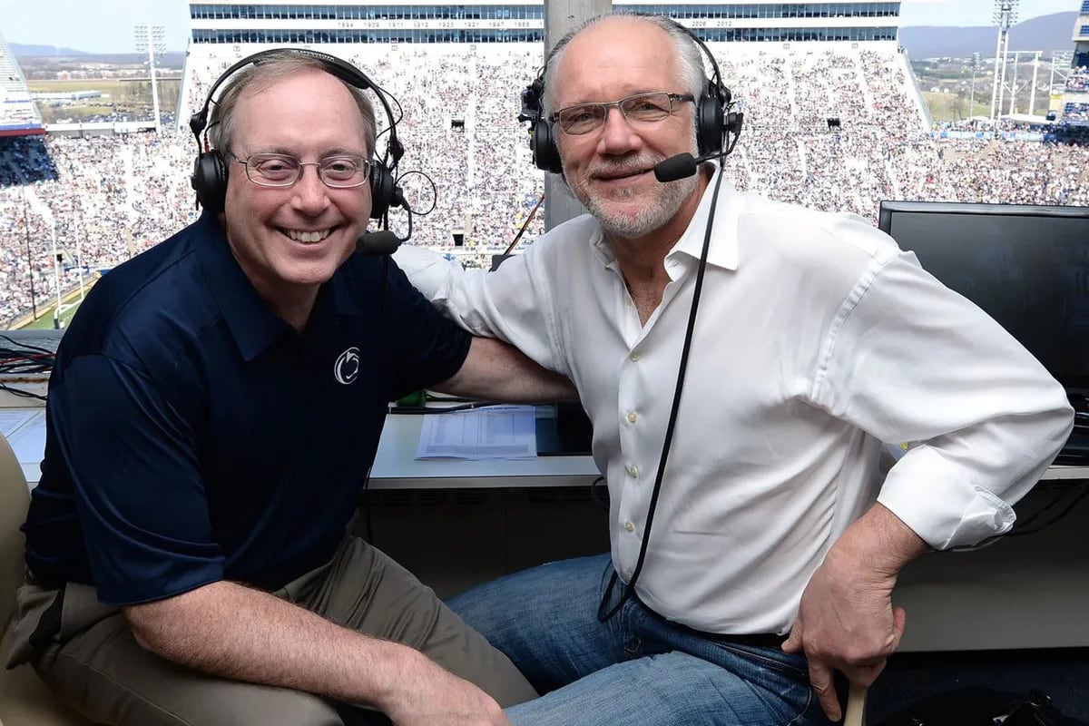 Steve Jones (left) and Jack Ham are back calling Penn State games on the radio. 