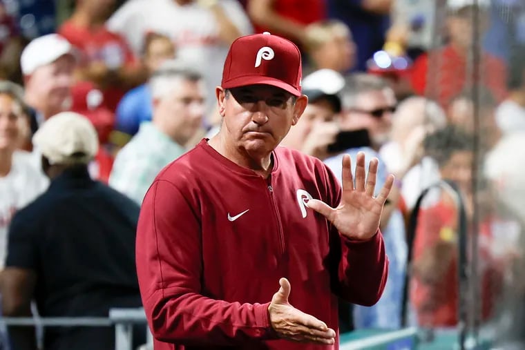 Phillies manager Rob Thomson likes what he sees from Max Lazar, the reliever just called up from triple A. "He’s got good stuff. 94-95 [mph fastball]; secondary pitches are good," the manager says.